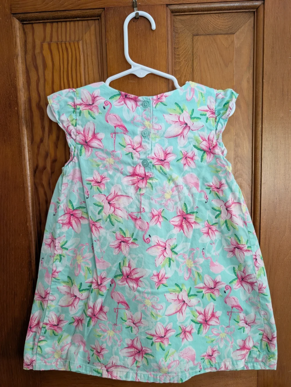 crown & ivy Mint Floral Flamingo Cotton Nightgown with Pink Accents